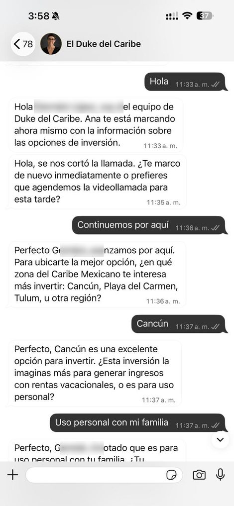Se corta la llamada y el agente sigue calificando al lead por WhatsApp
